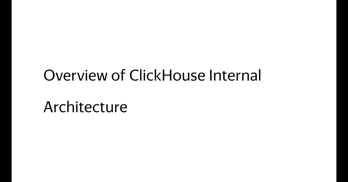 ClickHouse C++ Meetup