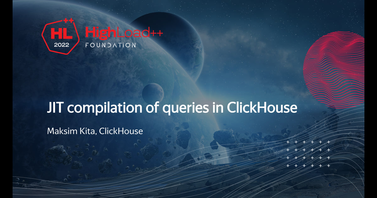 JIT compilation of queries in ClickHouse