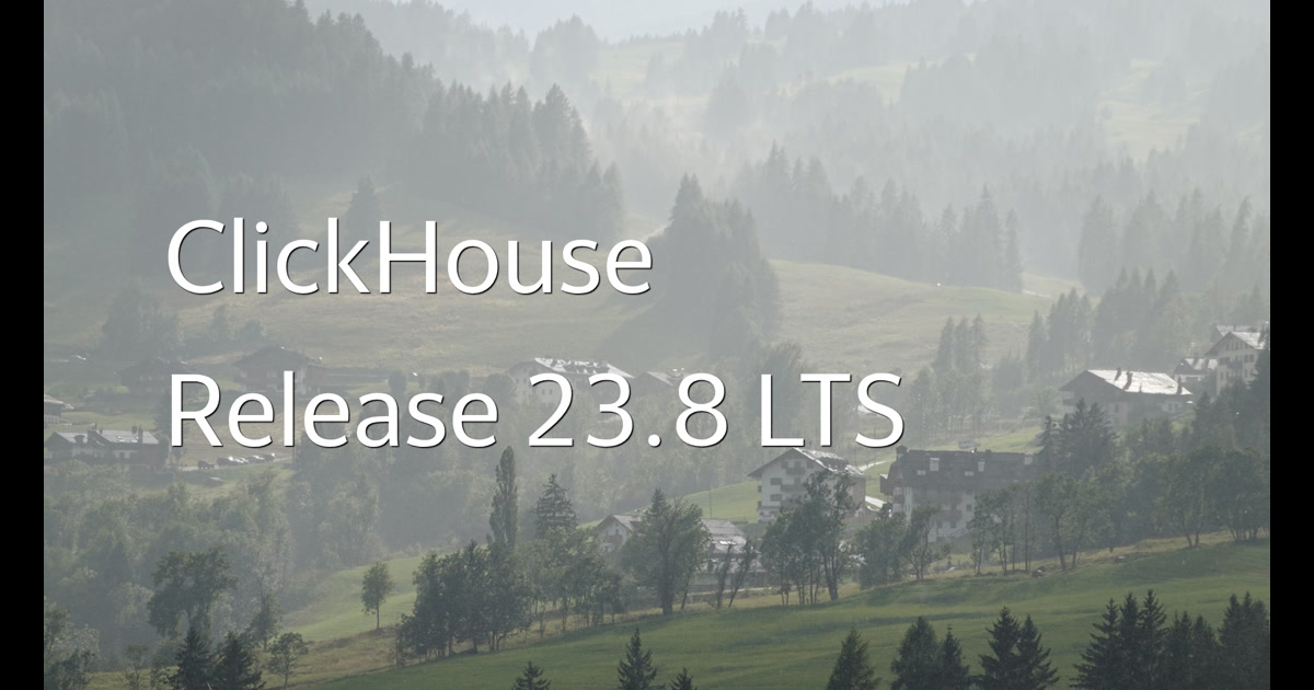 ClickHouse: Release 23.8 Webinar